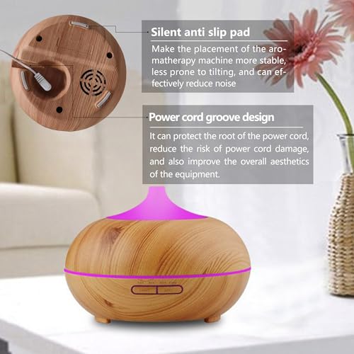 Essential Oil Diffuser, Aromatherapy humidifier, ultrasonic Cold Mist humidifier, 4 Timing Settings TinasChoice uk supplements