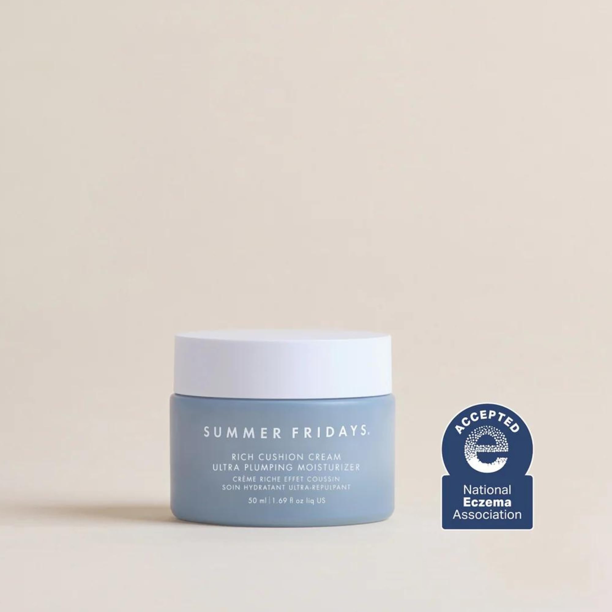 Summer Fridays Rich Cushion Face Cream - Ultra Plumping Barrier Repair Cream + Makeup Primer - Infuses Skin with Rich Hydration from Glycerin + Squalane - Non-Comedogenic + Fragrance-Free (1.69 Oz) Summer Fridays uk supplements