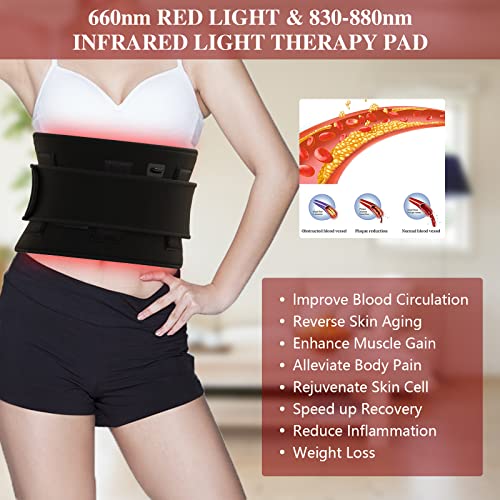 Red Light Therapy Belt, Infrared Light Therapy Wrap Red Light Therapy Device for Body, Pain Relief Jitesy uk supplements