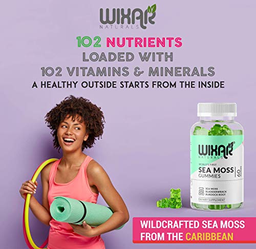 WIXAR NATURALS Sea Moss Gummies - Natural Irish Sea Moss and Bladderwrack WIXAR NATURALS uk supplements