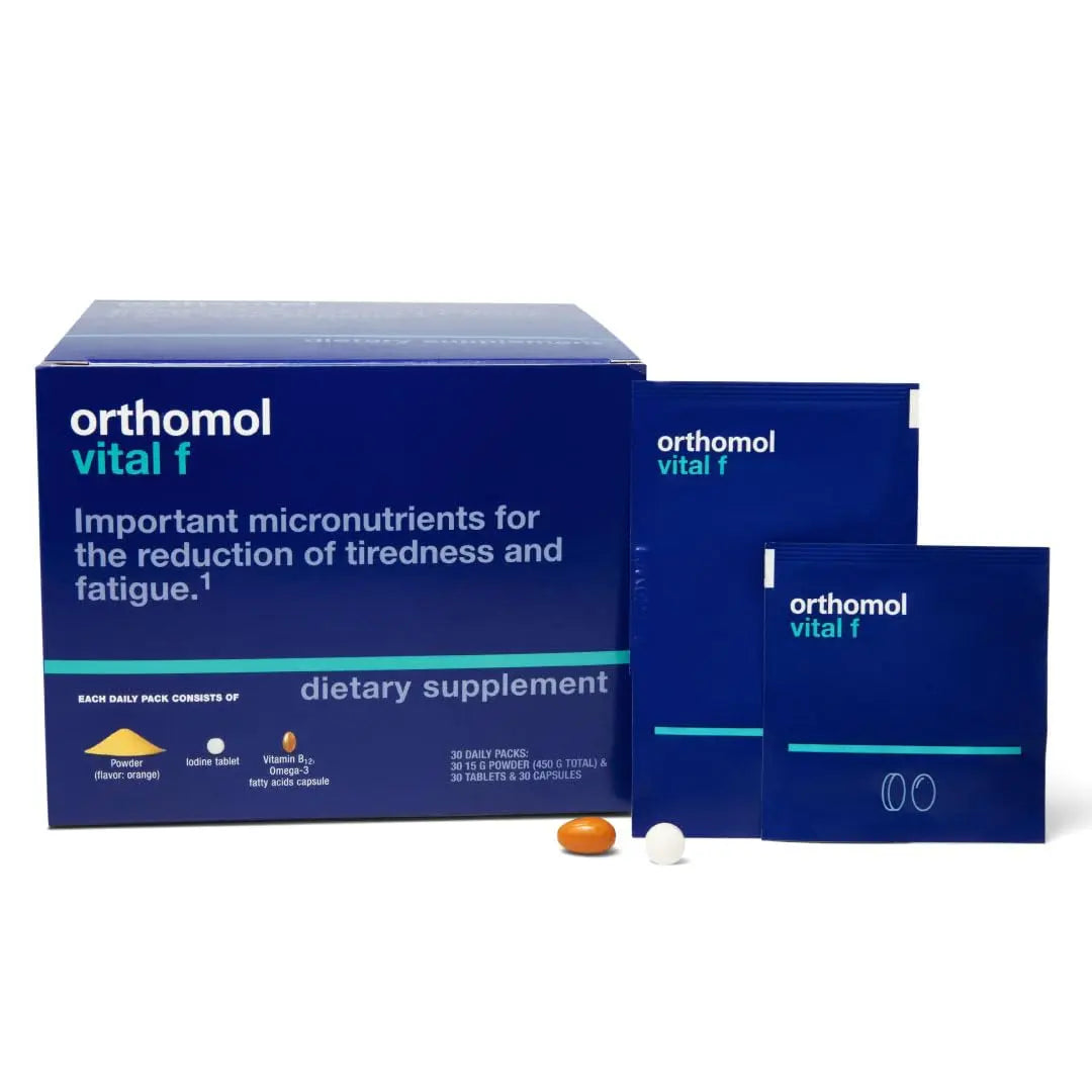Orthomol Vital F Powder & Tablet Packet, Women's Multivitamin, 30-Day Supply, Vitamins A, B, C, D, E, K, Calcium, Iodine, Omega-3… Orthomol uk supplements