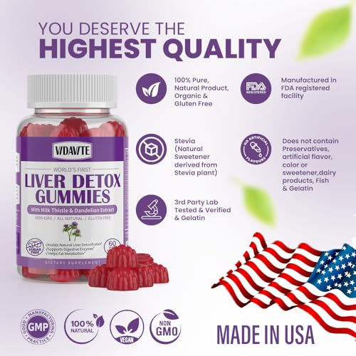 VIDAVITE Sugar-Free Liver Cleanse Detox & Repair Gummies — 1500mg Silymarin Milk VIDAVITE uk supplements