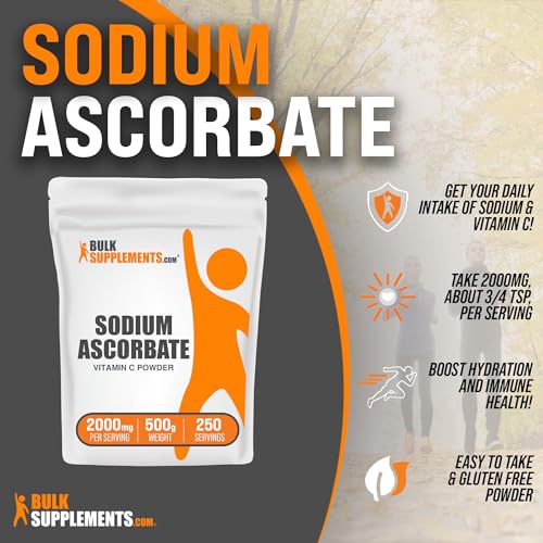 BulkSupplements.com Sodium Ascorbate Powder - Antioxidant Powder - Sodium Ascorbate Bulksupplements uk supplements