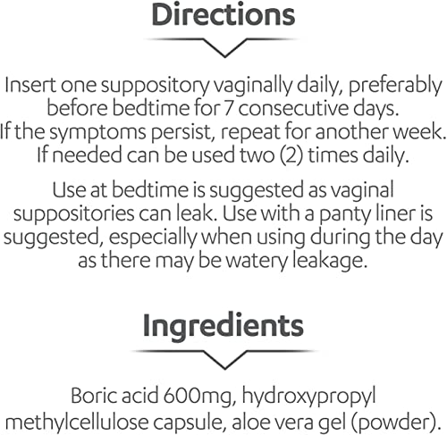 AZO Boric Acid Vaginal Suppositories (30 Count) + Complete Feminine Balance Daily Probiotics for Women AZO uk supplements