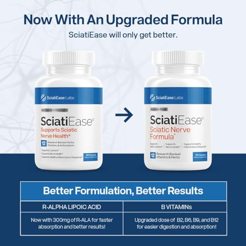 SciatiEase Sciatic Nerve Health Support - Sciatic Nerve Supplement with Pea, Vitamin B SciatiEase uk supplements