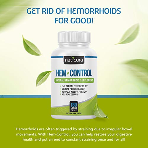 Naticura Hem-Control Natural Hemorrhoid Supplement - Vegan Herbal Supp Naticura uk supplements