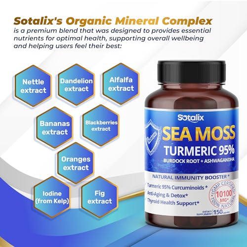 Sotalix Sea Moss Capsule 10100mg with Ashwagandha, Burdock Root, Bladderwrack SOTALIX SUPPLEMENT uk supplements