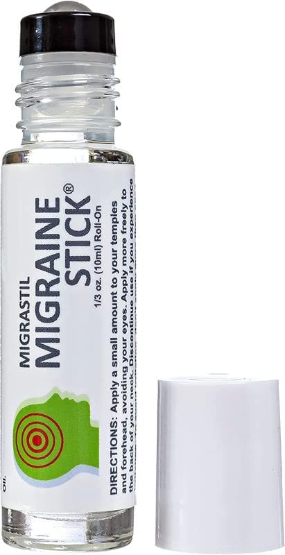 Basic Vigor Migrastil Migraine Stick Rollon - Fast Cooling Comfort for Your Head 3-Pack. Aromatherapy with Peppermint & Other Essential Oils. Metal Roller. Made in USA by Basic Vigor Basic Vigor uk supplements