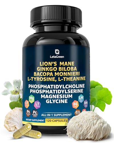 LetaGreen Organic Lions Mane Supplement Capsules - 120 Real Mushrooms Lion's Mane LetaGreen uk supplements