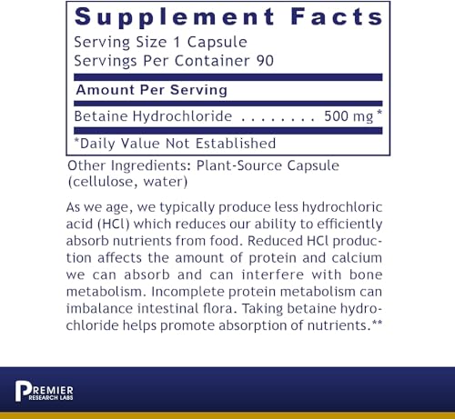 Premier Research Labs – Premier HCL | Superior Digestive Support; Supports Whole Body Detox Premier Research Labs uk supplements