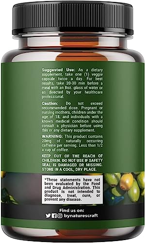 Pure Green Coffee Bean Extract Supplement – Best for Weight Loss Appetite Suppressant Natures Craft uk supplements