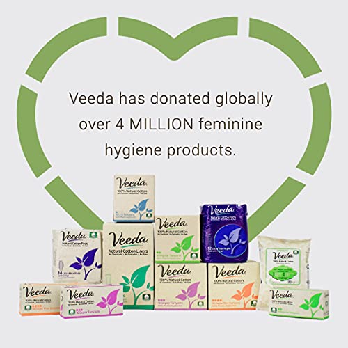 Veeda Ultra-Thin Absorbent Day Pads with 100% Natural Cotton Top Sheet are Always Chlorine Veeda uk supplements