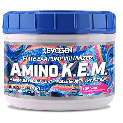 Evogen AminoKEM Sour Candy, Essential Amino Acid, BCAA, Nitric Oxide, Betaine, S7 Evogen uk supplements