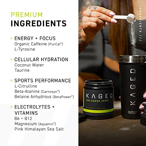 Kaged Pre Sport & Creatine Monohydrate Bundle | Glacier Grape Pre + Unflavored Creatine Kaged uk supplements
