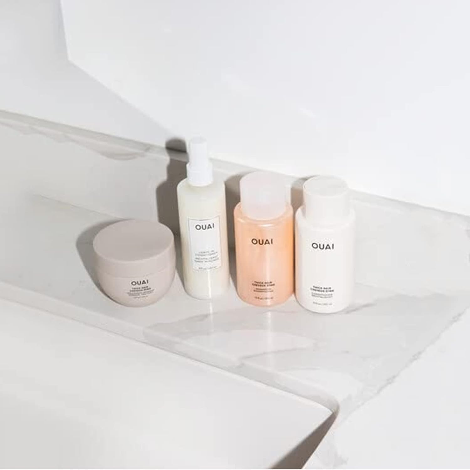 OUAI Thick Hair Shampoo and Conditioner Set - Sulfate Free Shampoo and Conditioner for Thick Hair Care - Moisturizes, Strengthens & Fights Frizz - Made with Keratin & Shea Butter (10 Fl Oz) OUAI uk supplements