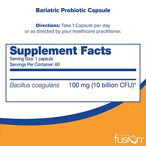 Bariatric Fusion Probiotic Capsule | Easy to Swallow Bariatric Vitamin | 10 Billion CFU Bariatric Fusion uk supplements