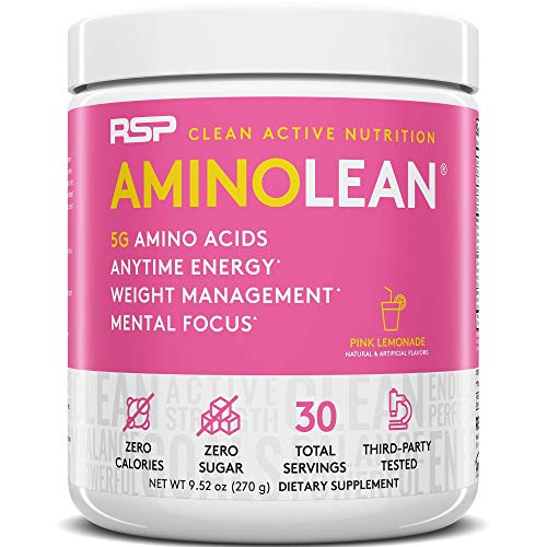 RSP NUTRITION AminoLean Pre Workout Energy (Pink Lemonade 30 Servings) with TrueFit RSP NUTRITION uk supplements