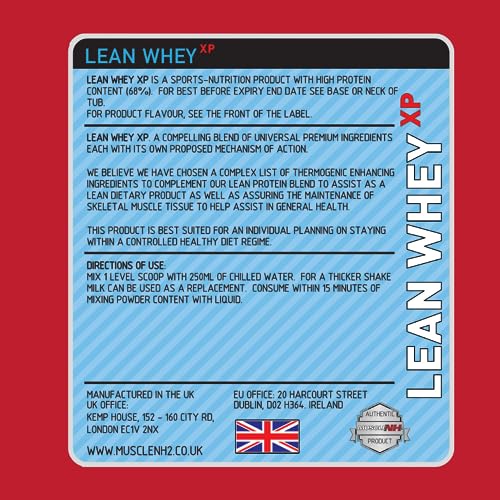 MuscleNh2 Lean Whey XP Diet Whey Protein Powder, Low Fat and Sugar, High Protein MuscleNh2 uk supplements