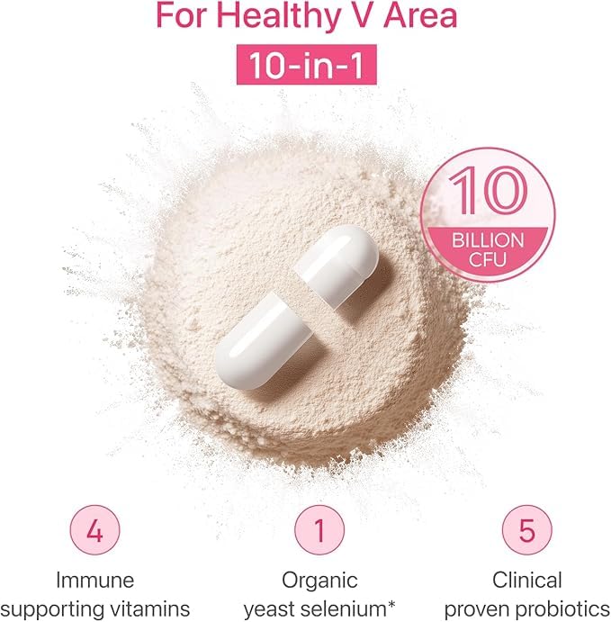 Gynable Vaginal Probiotics for Women Odor & Itch Support, Urinary | pH Balance, Female Probiotics 10 Billion CFU Lactobacillus Probiotics Blend,Selenium-Vitamin C/E/D3 Promote Immune Health,60 Count Vevoec uk supplements