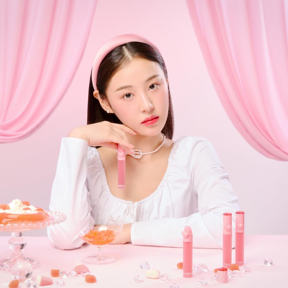 YNM Heart Jelling Tint, PEPPER JELLING, Silicone Lip Brush Included, K-Beauty, Non-Sticky, Moisturizing, Smudge-Proof, Korean Lip Tint, Long-Lasting, Vivid Color, 0.09 oz YNM uk supplements