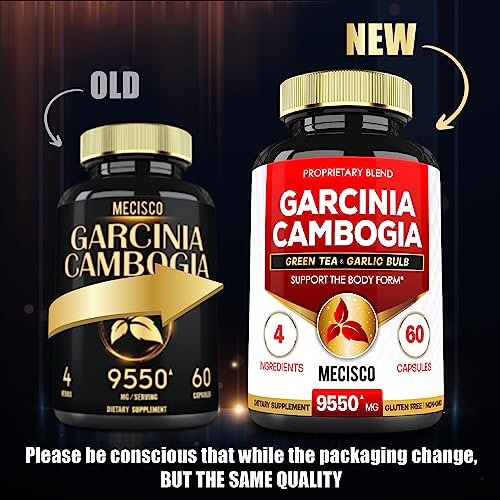Garcinia Cambogia 9550mg - 4 Month Supply - Supplement for Men and Women - A Natural Mecisco uk supplements