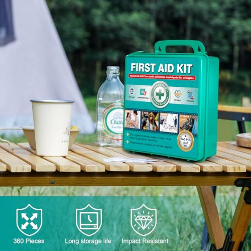 General Medi 360 Pieces Hardcase First Aid Kit - Comprehensive Large First Aid Box General Medi uk supplements