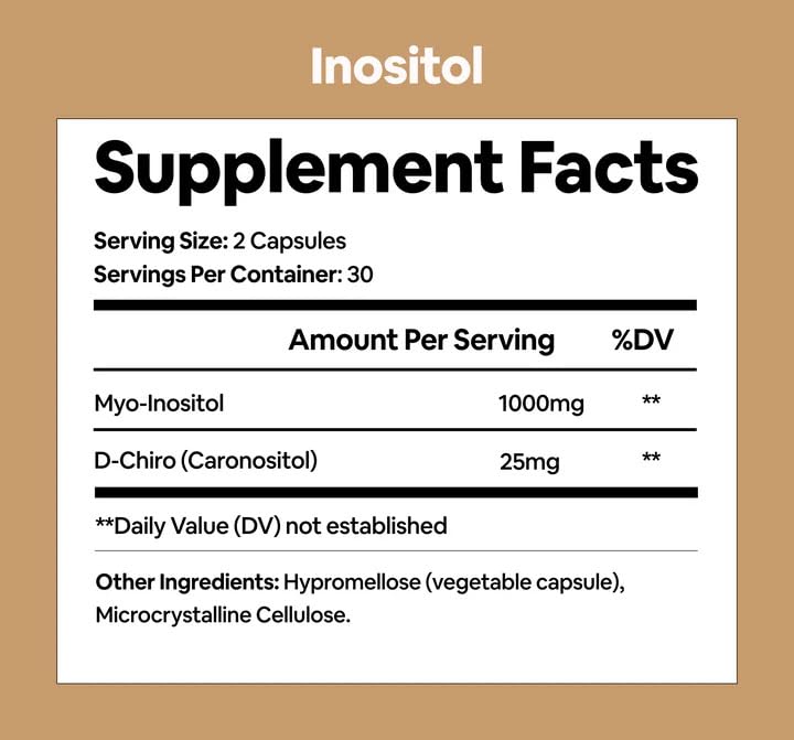 Black Girl Vitamins Inositol Supplement, 2000mg Myo + 50mg D-Chiro, Vegan Capsules to Support Hormone Balance, Healthy Ovarian & Menstrual Wellness, 60 Count Black Girl Vitamins uk supplements