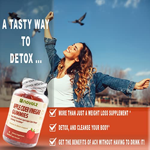 NOVALZ Apple Cider Vinegar Gummies for Weight Control, Detox, & Cleanse, 500mcg ACV NOVALZ uk supplements