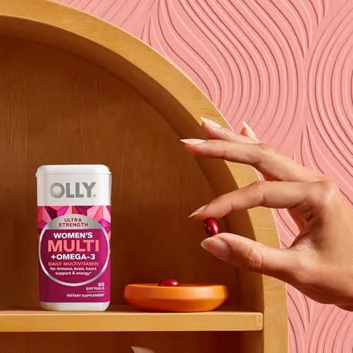 OLLY Ultra Women's Multi Softgels, Overall Health and Immune Support, Omega-3s, Iron, Vitamins A, D, C, E, B12, Daily Multivitamin OLLY uk supplements