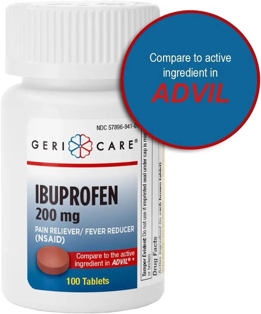 Geri Care IBUPROFEN Pain Relief Tablets (100 Count) GeriCare uk supplements