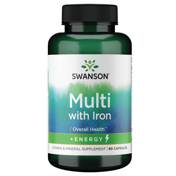 Swanson Active One Multivitamin with Iron 90 Capsules Swanson uk supplements