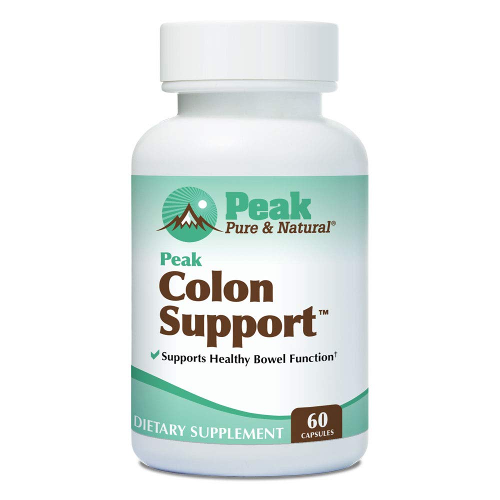 Peak Pure & Natural Colon Support - Colon Cleanse and Detox Supplement for Digestive Health - Gut Health Support with Inulin and Senna Leaf Extracts - with Fiber, Prebiotics, and Probiotics - 1 Pack Peak Pure & Natural uk supplements