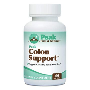 Peak Pure & Natural Colon Support - Colon Cleanse and Detox Supplement for Digestive Health - Gut Health Support with Inulin and Senna Leaf Extracts - with Fiber, Prebiotics, and Probiotics - 1 Pack Peak Pure & Natural uk supplements