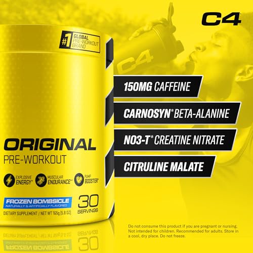 Cellucor C4 Original Pre Workout Powder Frozen Bombsicle Sugar Free Preworkout Cellucor uk supplements
