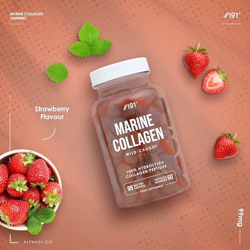Marine Collagen Gummies - Wild-Caught Marine - Tapioca Based - High Potency Hydrolysed Marine Collagen Gummies ALPHA01 uk supplements