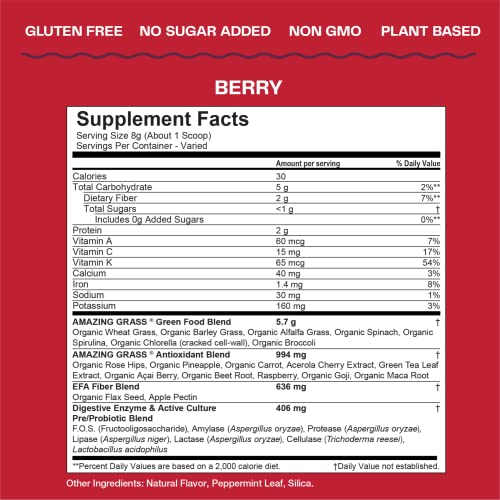 Amazing Grass Greens Blend Superfood: Super Greens Powder Smoothie Mix with Organic Amazing Grass uk supplements
