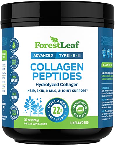 Collagen Peptides Powder Unflavored - Hydrolyzed Collagen Protein ForestLeaf uk supplements