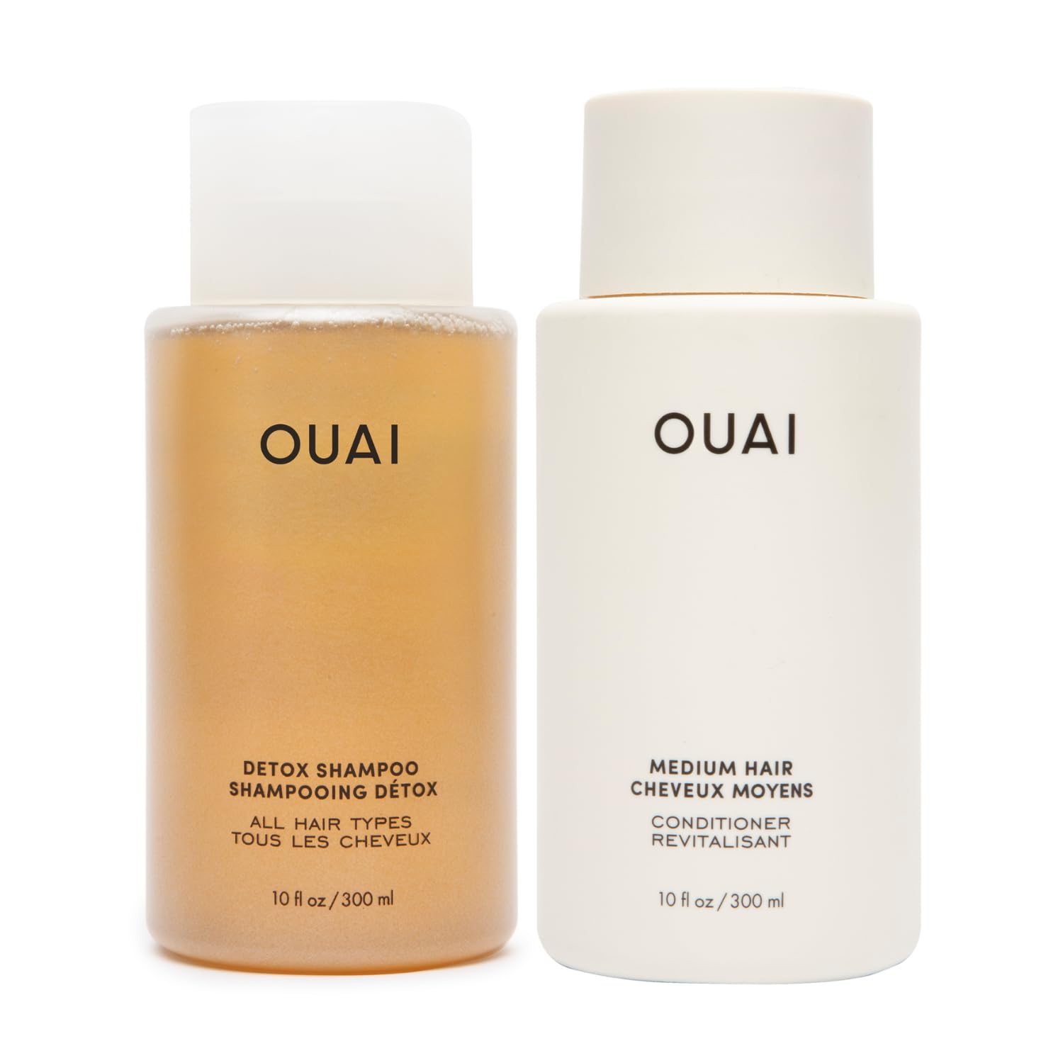 OUAI Detox Shampoo & Medium Hair Conditioner Bundle - Clarifying Shampoo for Build Up, Dirt, Oil, Product and Hard Water & Hydrating Conditioner for Medium Hair (2 Count) OUAI uk supplements
