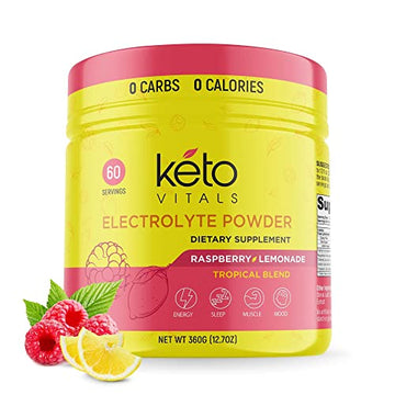 Keto Vitals Electrolytes Powder - Sugar Free Keto Electrolytes Powder with Potassium Keto Vitals uk supplements