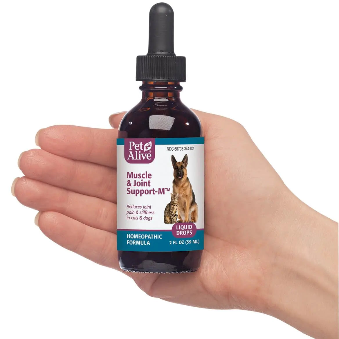 PetAlive Muscle and Joint Support-M - Natural Homeopathic Formula for Joint Pain and Stiffness in Pets - Supports Joint Health and Movement in Dogs and Cats - 59 mL PetAlive uk supplements