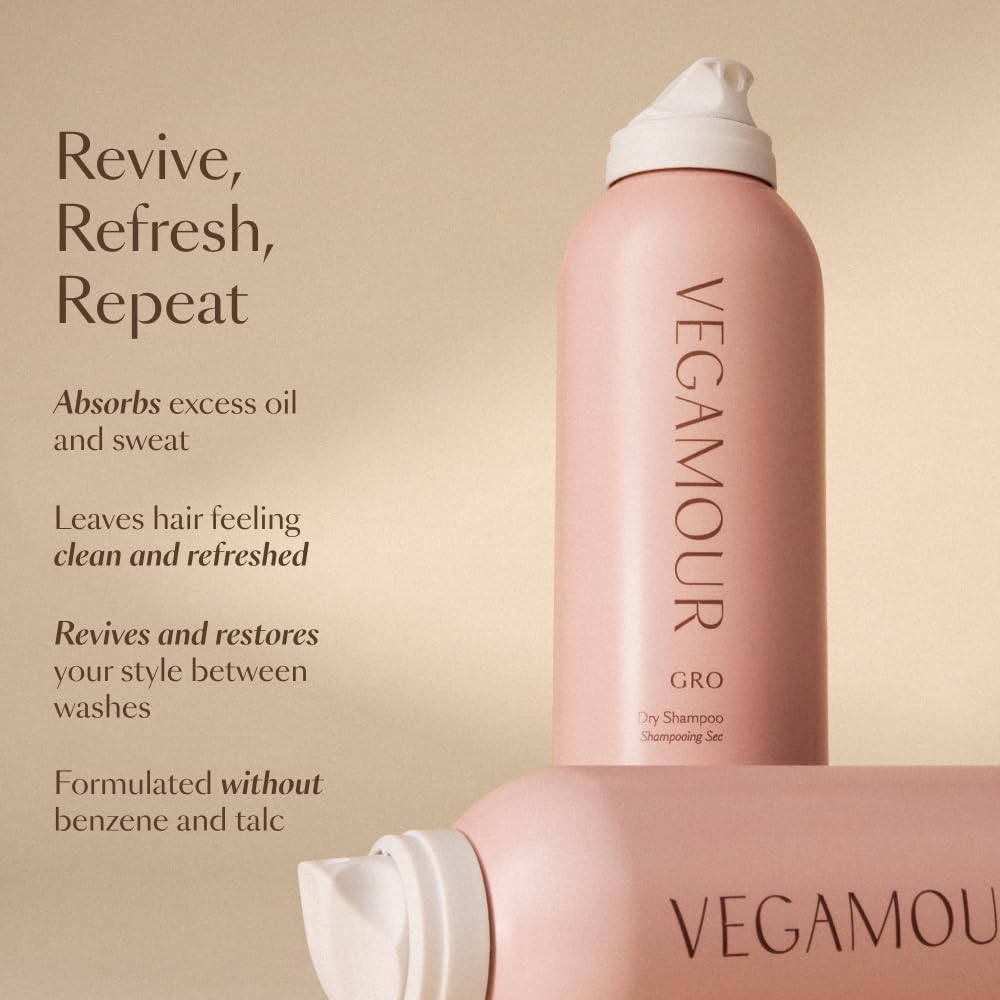 VEGAMOUR GRO Dry Shampoo Full Size, Volumizing Dry Shampoo Spray Formulated Without Benzene, Supports Thicker Fuller Looking Hair, Natural Citrus Scent, 3.95 oz VEGAMOUR uk supplements