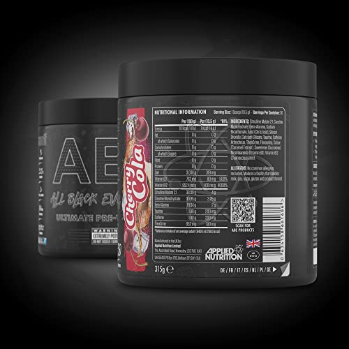 ABE All Black Everything Pre Workout Energy, Increase Physical Performance with Citrulline Applied Nutrition uk supplements