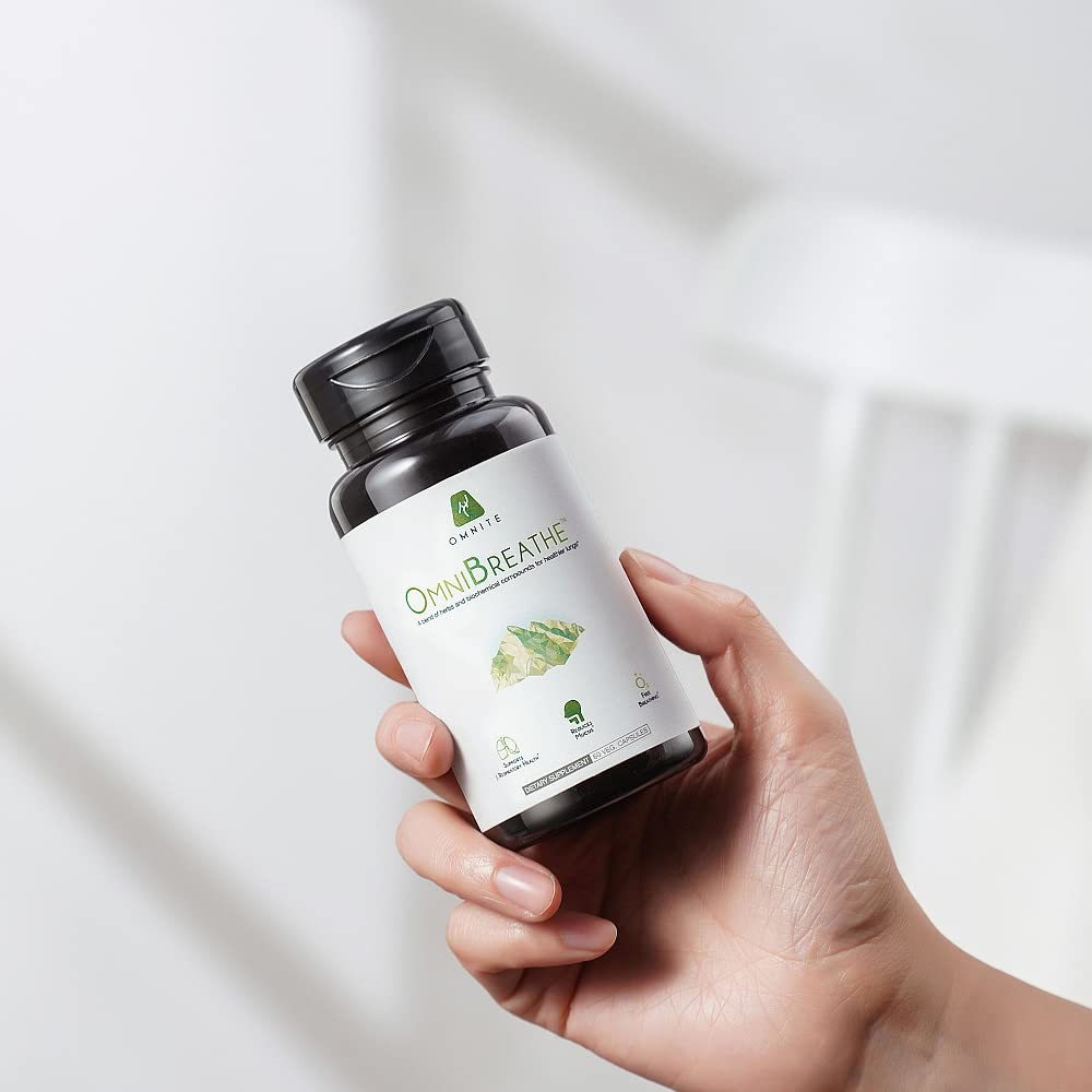 OmniBreathe for Lung Cleanse Detox Respiratory Wellness - Help Reduce Mucus & Cough for All Kinds Omnite uk supplements