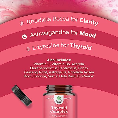 Advanced Thyroid Support for Women with Ashwagandha - Adaptogenic Thyroid Supplement Natures Craft uk supplements