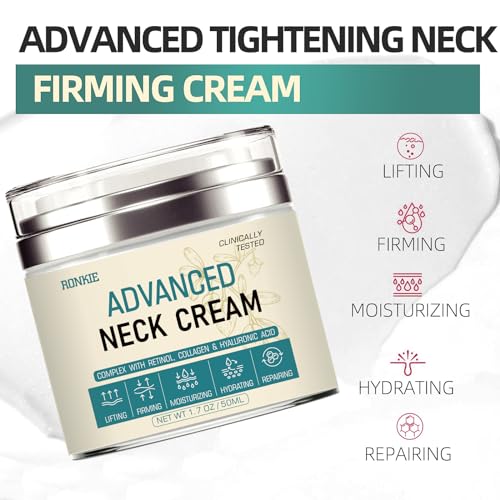 Neck Cream for Tightening Firming: Instant Face Lift Cream - Wrinkle Cream for Women RONKIE uk supplements