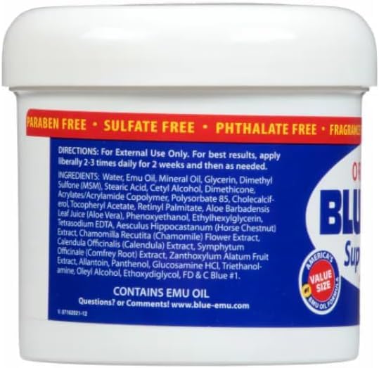 Blue Emu Cream, 1 Pack 12 oz BLUE-EMU uk supplements