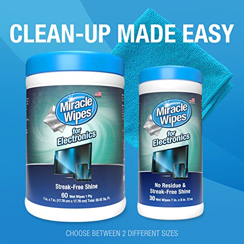 MiracleWipes for Electronics Cleaning - Screen Wipes Designed for TV, Phones, Monitors Miracle Brands uk supplements