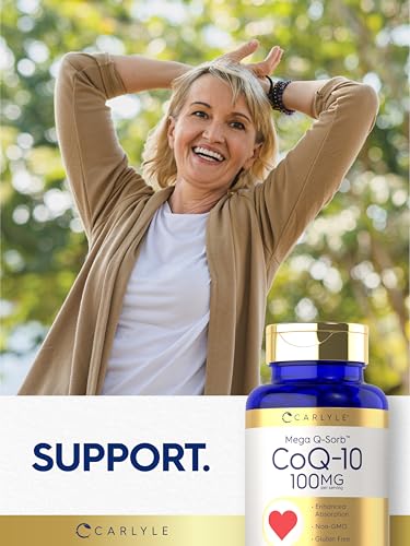 Carlyle CoQ10 100mg | 240 Softgels | Mega Q-Sorb Coenzyme Q-10 | with Black Pepper Carlyle uk supplements