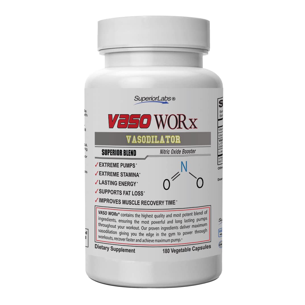 Superior Labs – VASOWORx  – Nitric Oxide Supplement – Extra Strength - 1,600 mg Superior Labs uk supplements