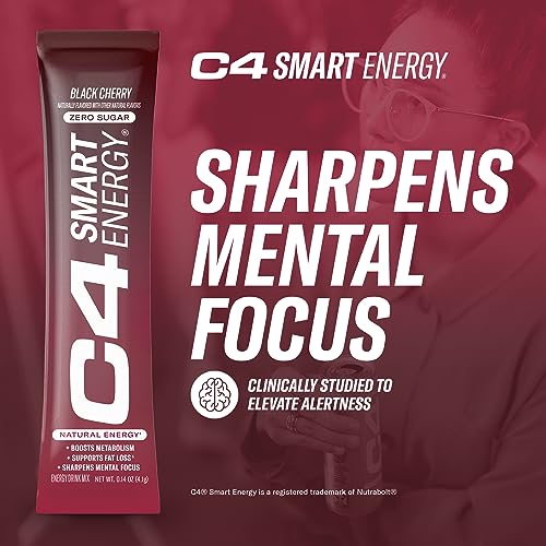 C4 Smart Energy Powder Stick Packs - Sugar Free Performance Fuel & Nootropic Brain Cellucor uk supplements